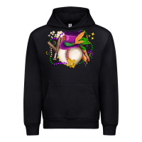 Black mardi gras baseball Urban Hoodie - LillyAllenDesigns