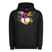 Pigment Black mardi gras baseball Urban Hoodie - LillyAllenDesigns