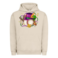 Pigment French Oak mardi gras baseball Urban Hoodie - LillyAllenDesigns
