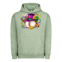 Pigment Oil Green mardi gras baseball Urban Hoodie - LillyAllenDesigns
