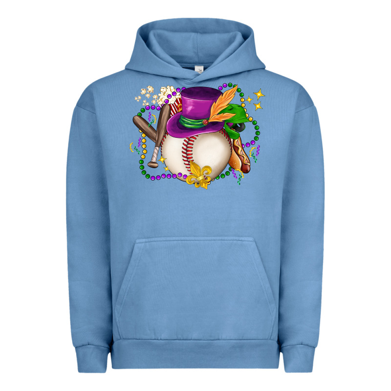 Mardi Gras Baseball Urban Hoodie by LillyAllenDesigns | Teevron