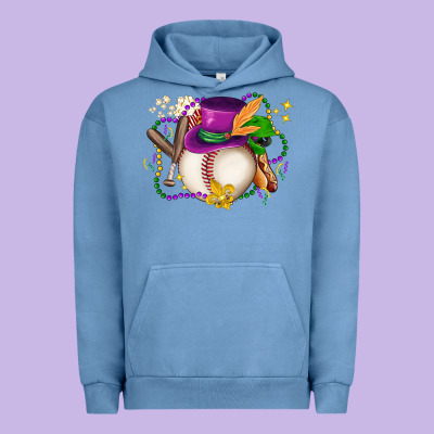Mardi Gras Baseball Urban Hoodie Designed By Lillyallendesigns