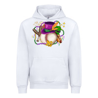White mardi gras baseball Urban Hoodie - LillyAllenDesigns