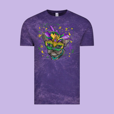Vintage Tee Mardi gras mask french bulldog