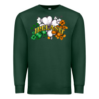Sports Green ireland flag Premium Sweatshirt - NancyCooperArtShop