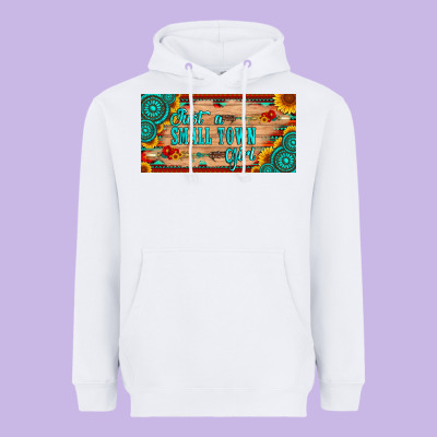Just A Small Town Girl Wlth Gemstone Arrow And Sunflowers Licanse Plat Heavyweight Hoodie Designed By Artiststas