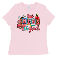 Bubblegum Pink little miss 4 th grade Ladies Tee - AdoDesignShop
