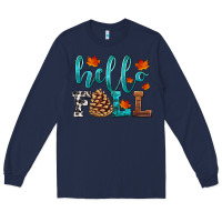 Navy hello fall Long Sleeve Tee - HRA Design Shop