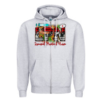 Heather Grey christmas lpn licensed practical nurse Zipper Hoodie - JahusDesignShop