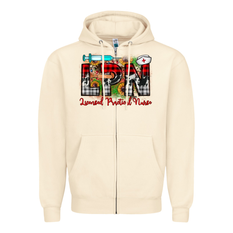 Christmas Lpn Licensed Practical Nurse Zipper Hoodie by JahusDesignShop | Teevron