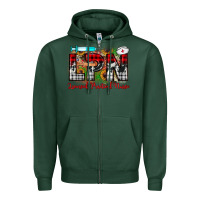 Sports Green christmas lpn licensed practical nurse Zipper Hoodie - JahusDesignShop