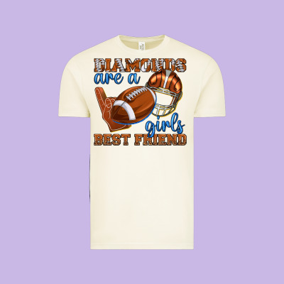 Vintage Tee diamonds are a girls best friend football