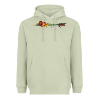 Matcha flowers and arrow with gemstone Heavyweight Hoodie - Artiststas