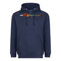 Navy flowers and arrow with gemstone Heavyweight Hoodie - Artiststas