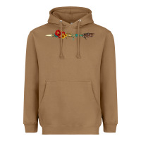 Toasted Coconut flowers and arrow with gemstone Heavyweight Hoodie - Artiststas