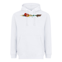 White flowers and arrow with gemstone Heavyweight Hoodie - Artiststas