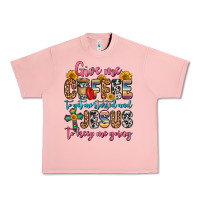 Salmon give me coffee to get me started and jesus to keep Urban Heavy Tee - Zillion Design Studio