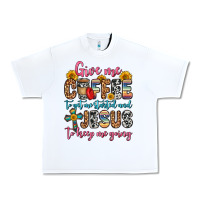White give me coffee to get me started and jesus to keep Urban Heavy Tee - Zillion Design Studio