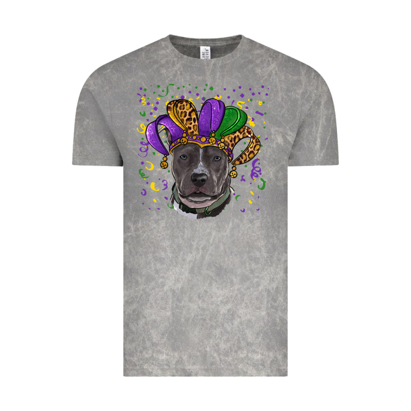 Mardi Gras Pitbull With Hat Vintage Tee by RanaPortraitStore | Teevron
