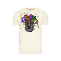 Vintage Arctic Mardi Gras Pitbull with Hat Vintage Tee - RanaPortraitStore