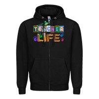 Black teacher life Zipper Hoodie - AdoDesignShop