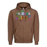 Chestnut teacher life Zipper Hoodie - AdoDesignShop