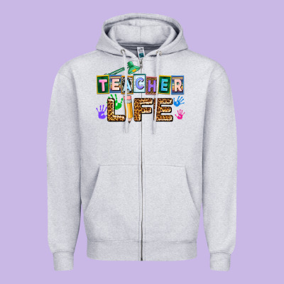 Teacher Life Zipper Hoodie Designed By Adodesignshop