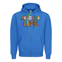 True Royal teacher life Zipper Hoodie - AdoDesignShop