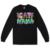 Black cat mama Long Sleeve Tee - CowhideDigitalArt
