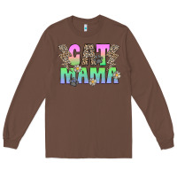Chestnut cat mama Long Sleeve Tee - CowhideDigitalArt