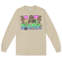 Mushroom cat mama Long Sleeve Tee - CowhideDigitalArt