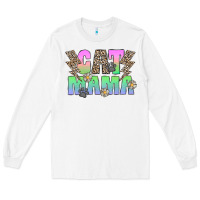 White cat mama Long Sleeve Tee - CowhideDigitalArt