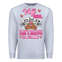 Heather Grey as a virgo girl zodiac girls Premium Sweatshirt - Jasminsmagicworld