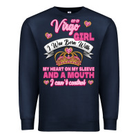 Navy as a virgo girl zodiac girls Premium Sweatshirt - Jasminsmagicworld