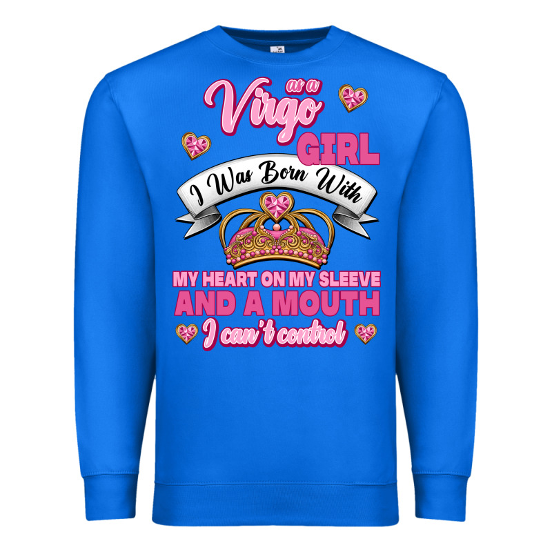 As A Virgo Girl Zodiac Girls Premium Sweatshirt by Jasminsmagicworld | Teevron
