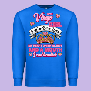 As A Virgo Girl Zodiac Girls Premium Sweatshirt Designed By Jasminsmagicworld