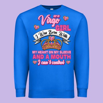 As A Virgo Girl Zodiac Girls Premium Sweatshirt Designed By Jasminsmagicworld