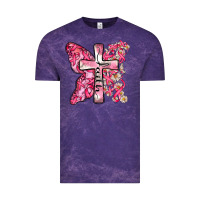 Cloud Purple faith cancer cross Vintage Tee - Zillion Design Studio