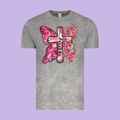 Faith Cancer Cross Vintage Tee Designed By Zillion Design Studio