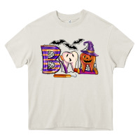 Cream dental boo halloween Heavy Core Tee - LillyAllenDesigns