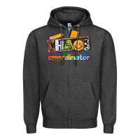 Charcoal Heather teacher chaos coordinator Zipper Hoodie - AdoDesignShop