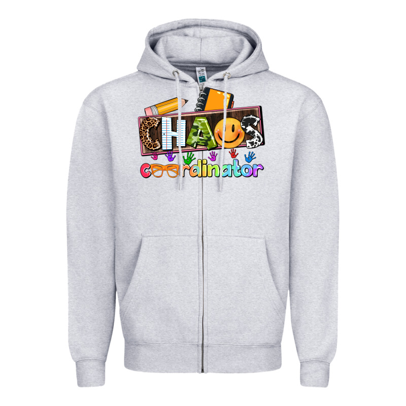 Teacher Chaos Coordinator Zipper Hoodie by AdoDesignShop | Teevron