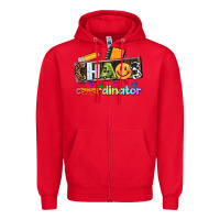 Red teacher chaos coordinator Zipper Hoodie - AdoDesignShop