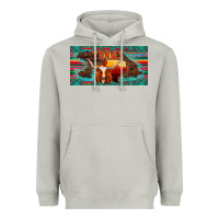 Moon Dust texas and map with longhorn serape gemstone licanse plate Heavyweight Hoodie - Artiststas