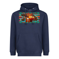 Navy texas and map with longhorn serape gemstone licanse plate Heavyweight Hoodie - Artiststas