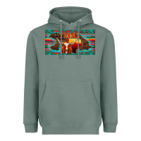 Sage texas and map with longhorn serape gemstone licanse plate Heavyweight Hoodie - Artiststas