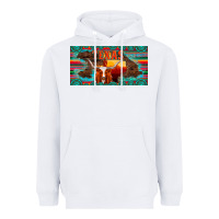 White texas and map with longhorn serape gemstone licanse plate Heavyweight Hoodie - Artiststas