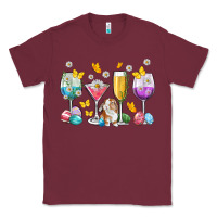 Burgundy Easter wine glasses Easter Day Classic Tee - Neo Western