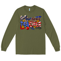 Army Green American Teacher Long Sleeve Tee - Neo Western