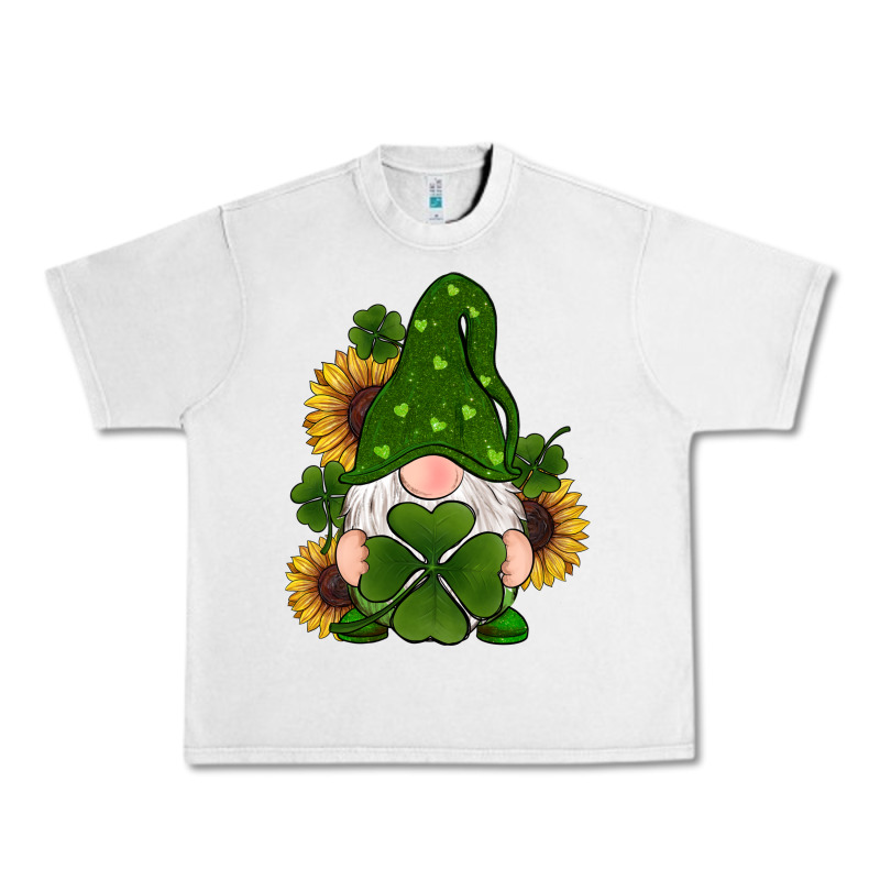 St Patricks Day Shamrock Gnomes  Sunflowers Urban Heavy Tee by RanaPortraitStore | Teevron